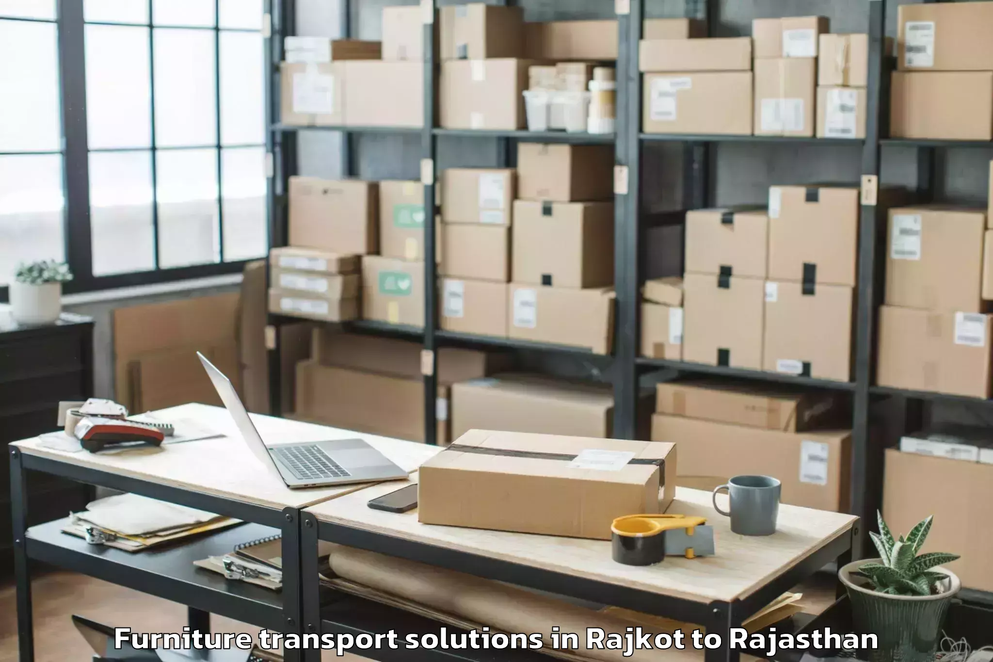 Efficient Rajkot to Kota Furniture Transport Solutions